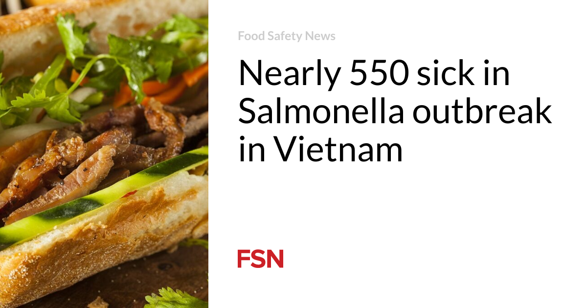 Virtually 550 sick in Salmonella outbreak in Vietnam