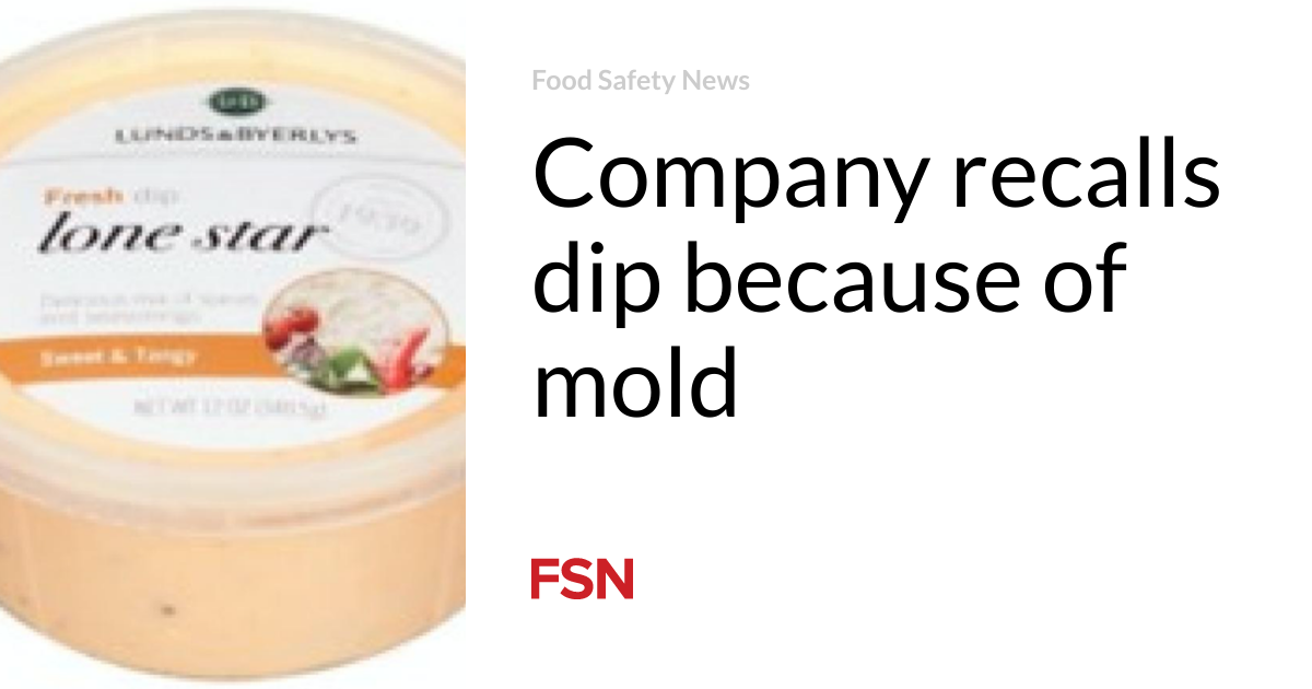 Firm recalls dip because of mold