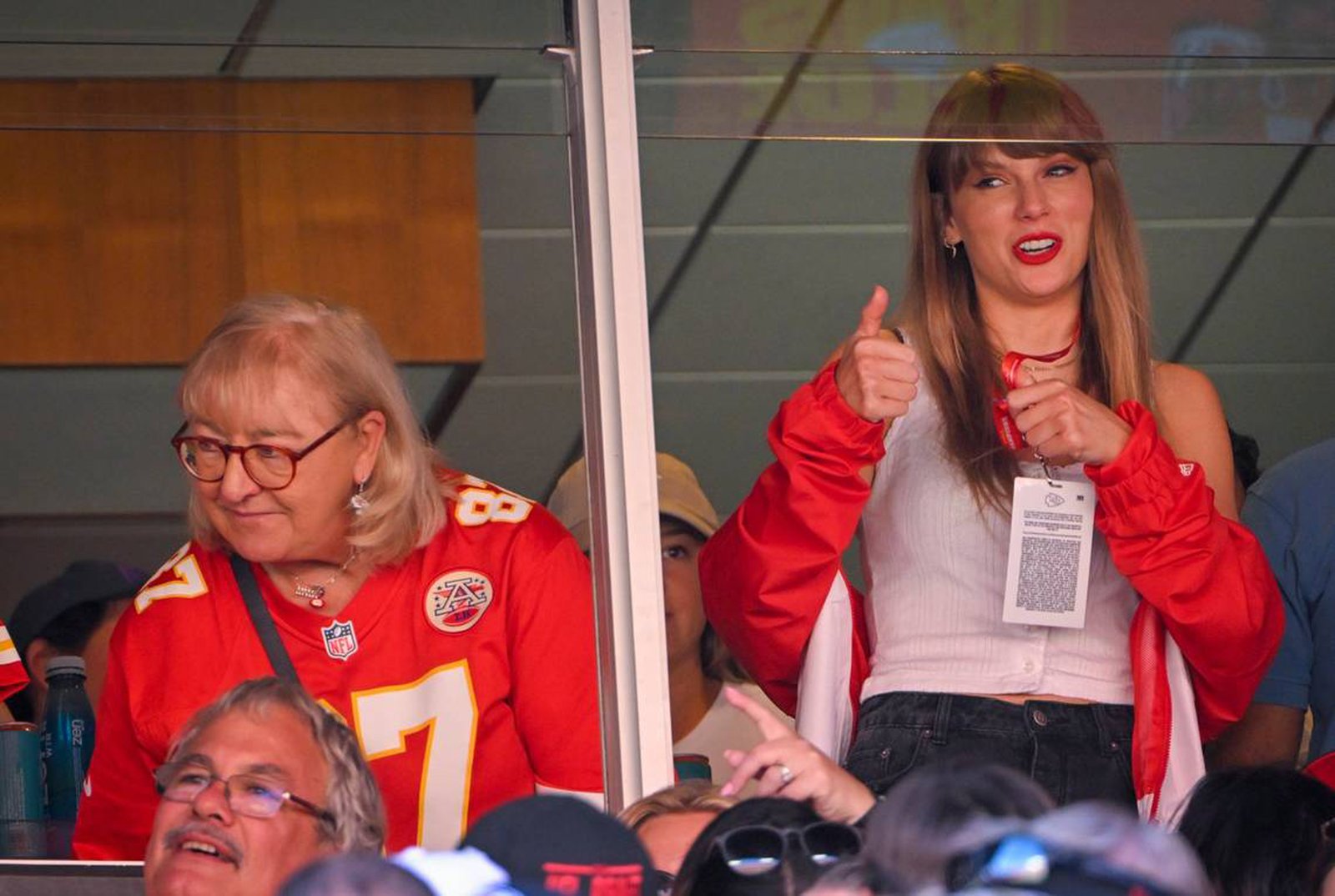 Donna Kelce and Taylor Swift at September 2023 NFL game